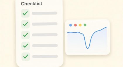 Checklist validée et graphique de performance